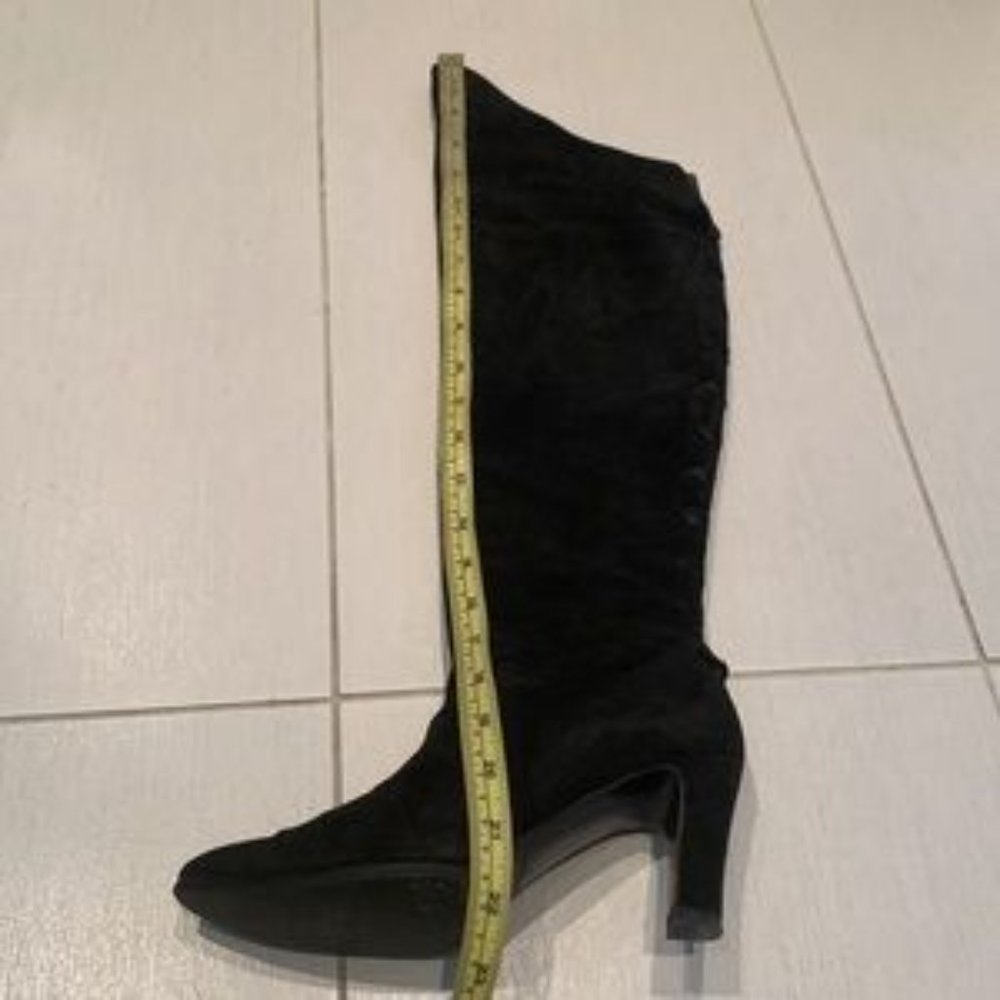 🇮🇹VTG 90’ Stuart Weitzman 💯% Suede/Leather O/U Knee Boots - Picture 13 of 17